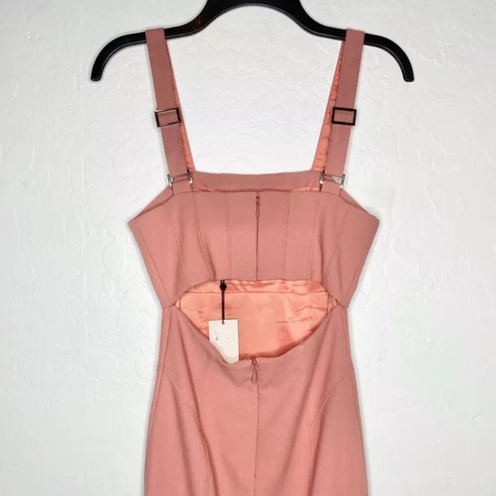 CINQ a SEPT Pink DaKota Cutout Bodycon Midi Dress - Picture 6 of 8